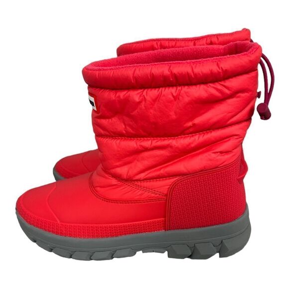 Hunter Intrepid Short Snow Boots Red women’s size 9 - Picture 4 of 6